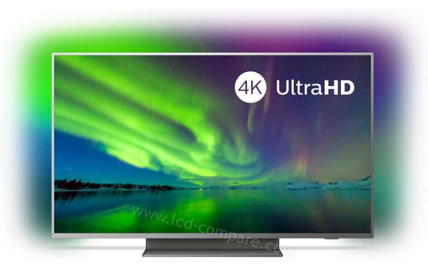 PHILIPS 55PUS7504 - Vue de face avec Ambilight