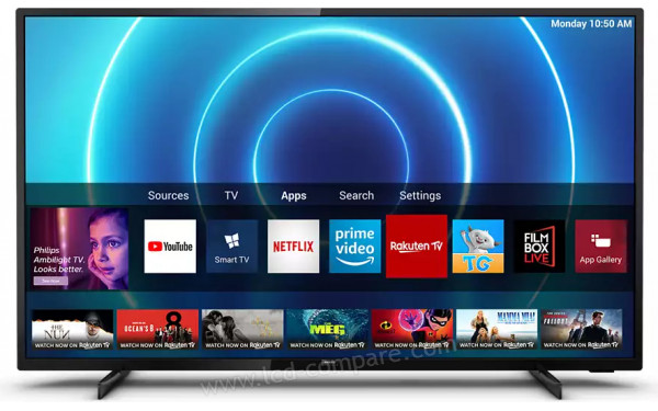 PHILIPS 55PUS7506 - Vue de face avec Saphi