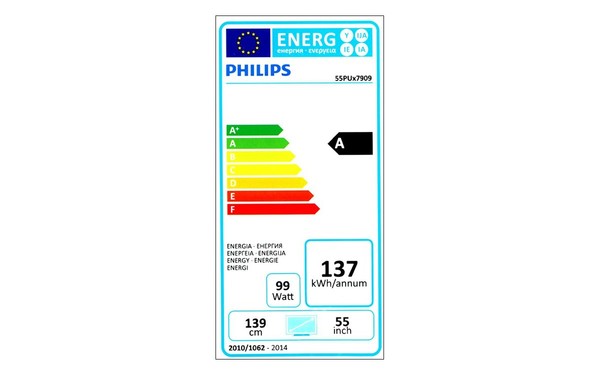 PHILIPS 55PUS7909 - &Eacute;tiquette &eacute;nergie