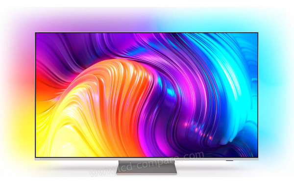 PHILIPS 55PUS8807 - Vue de face avec Ambilight