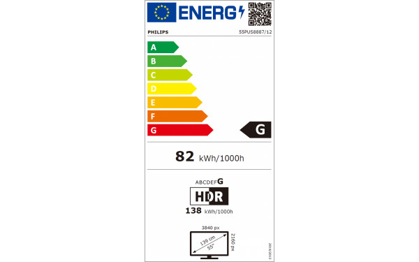 PHILIPS 55PUS8887 - &Eacute;tiquette &eacute;nergie v2