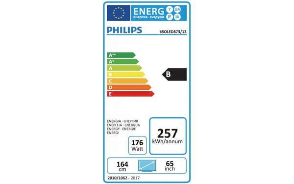 PHILIPS 65OLED873 - &Eacute;tiquette &eacute;nergie