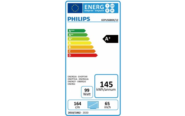 PHILIPS 65PUS6804 - &Eacute;tiquette &eacute;nergie