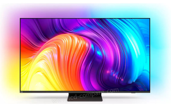 PHILIPS 65PUS8887 - Vue de face avec Ambilight