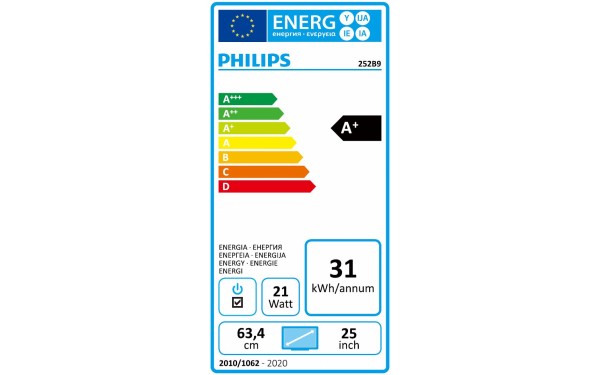 PHILIPS 252B9 - &Eacute;tiquette &eacute;nergie