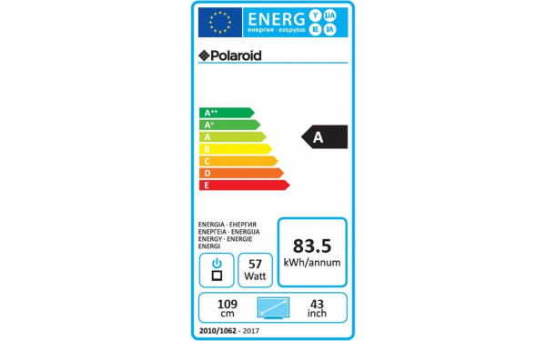 POLAROID TBSM434K - &Eacute;tiquette &eacute;nergie