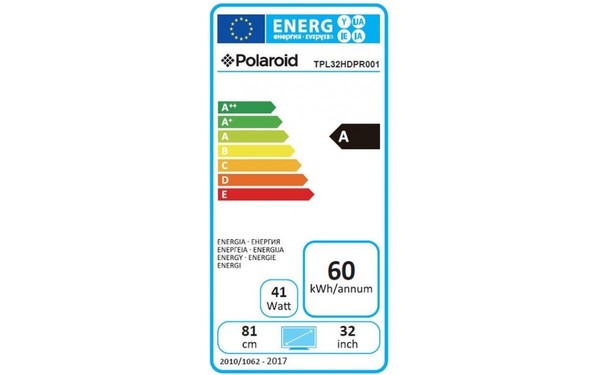 POLAROID TPL32HDP - &Eacute;tiquette &eacute;nergie