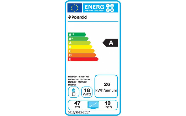 POLAROID TVLED19HD - &Eacute;tiquette &eacute;nergie