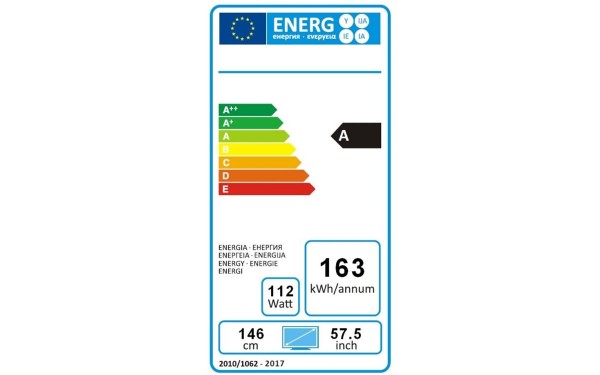 POLAROID TVLED584K - &Eacute;tiquette &eacute;nergie