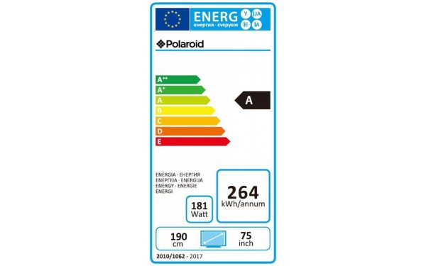 POLAROID TVS754KP - &Eacute;tiquette &eacute;nergie