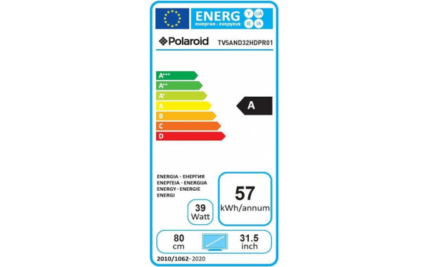 POLAROID TVSAND32HD - &Eacute;tiquette &eacute;nergie