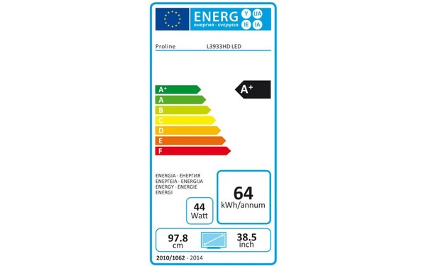 PROLINE L3933HD - &Eacute;tiquette &eacute;nergie