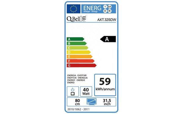 QBELL AXT.32SDW - &Eacute;tiquette &eacute;nergie