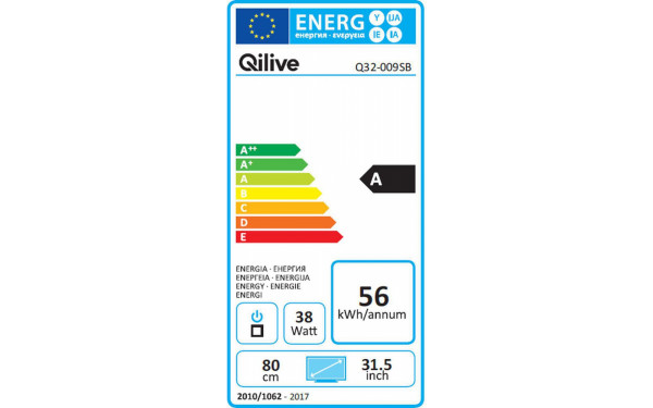 QILIVE Q32-009SB - &Eacute;tiquette &eacute;nergie
