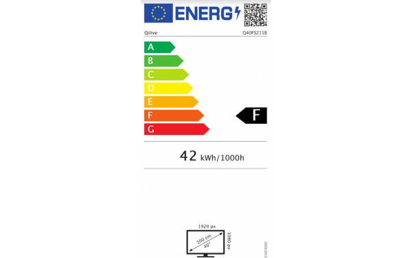 QILIVE Q40FS211B - &Eacute;tiquette &eacute;nergie v2