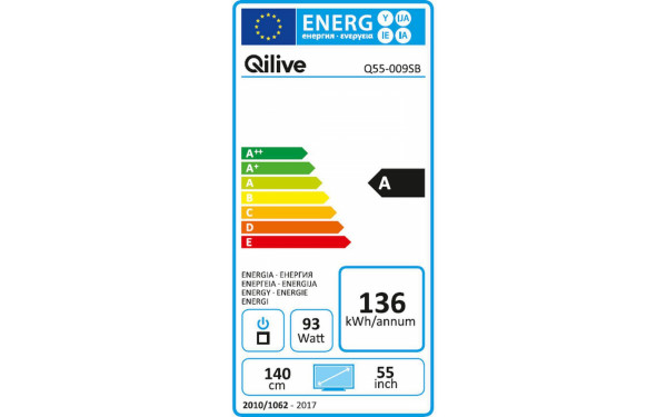 QILIVE Q55-009SB - &Eacute;tiquette &eacute;nergie