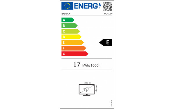RADIOLA RA24A2W - &Eacute;tiquette &eacute;nergie v2