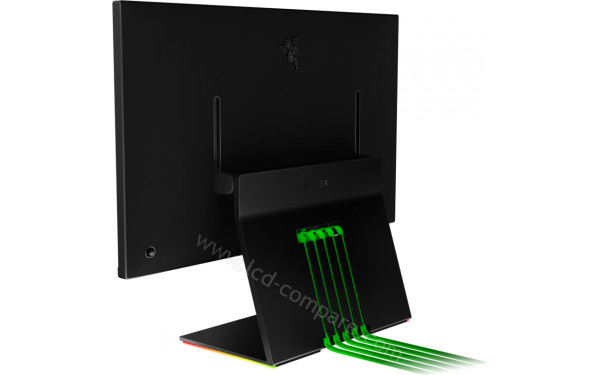RAZER Raptor 27 144Hz - Vue 3/4 arri&egrave;re en position haute