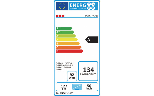 RCA RS50U2-EU - &Eacute;tiquette &eacute;nergie