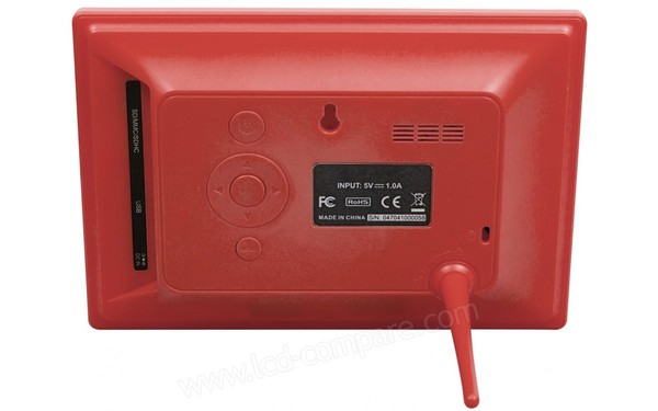 ROLLEI Degas DPF-70 Rouge - Vue de l'arri&egrave;re