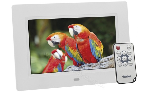 ROLLEI Degas DPF-70 Blanc - Vue 3/4 gauche