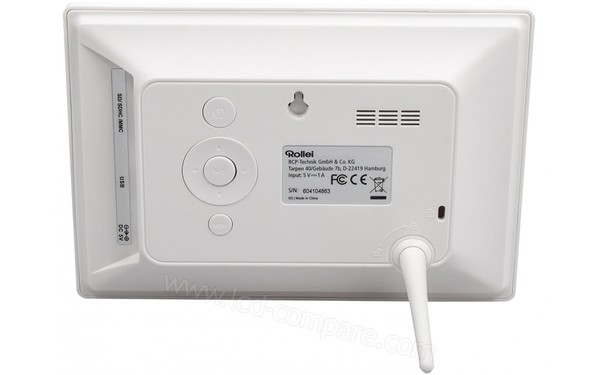 ROLLEI Degas DPF-70 Blanc - Vue de l'arri&egrave;re