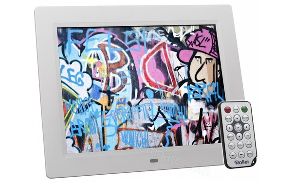 ROLLEI Degas DPF-100 Blanc - Vue 3/4 gauche