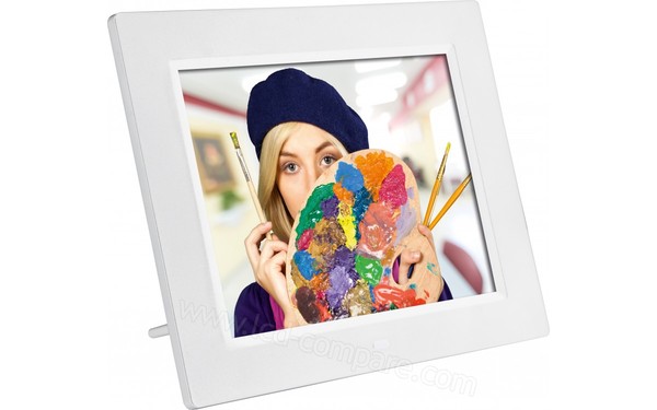 ROLLEI Degas DPF-800 Blanc - Vue 3/4 gauche