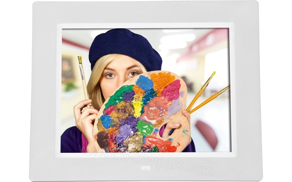 ROLLEI Degas DPF-800 Blanc - Vue de face