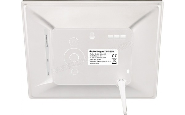 ROLLEI Degas DPF-850 Blanc - Vue de l'arri&egrave;re