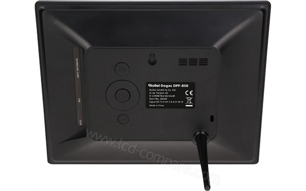 ROLLEI Degas DPF-850 Noir - Vue de l'arri&egrave;re