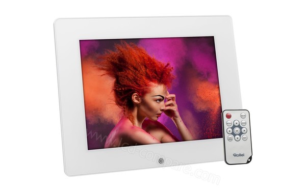 ROLLEI Pissarro DPF-80 Blanc - Vue 3/4 gauche