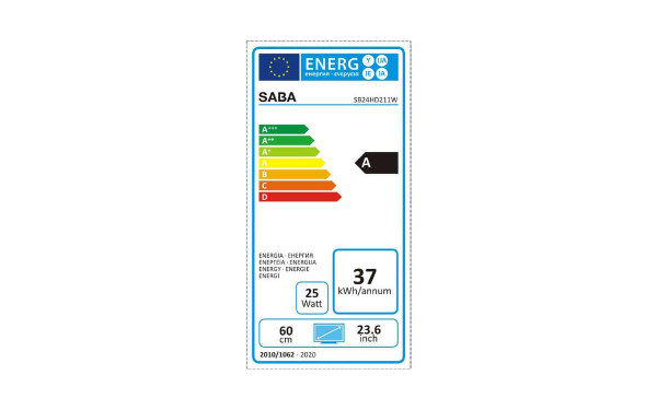 SABA SB24HD211W - &Eacute;tiquette &eacute;nergie