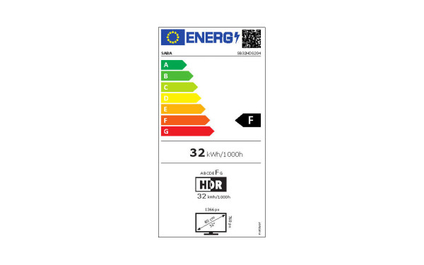 SABA SB32HDS204 - &Eacute;tiquette &eacute;nergie v2