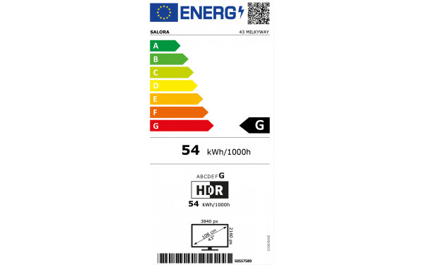 SALORA 43 Milkyway - &Eacute;tiquette &eacute;nergie v2