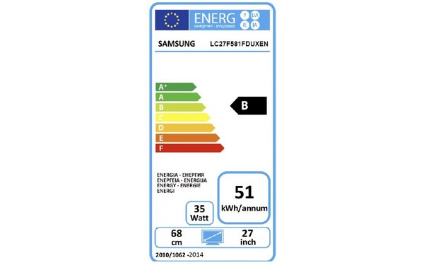 SAMSUNG C27F581FDU - &Eacute;tiquette &eacute;nergie