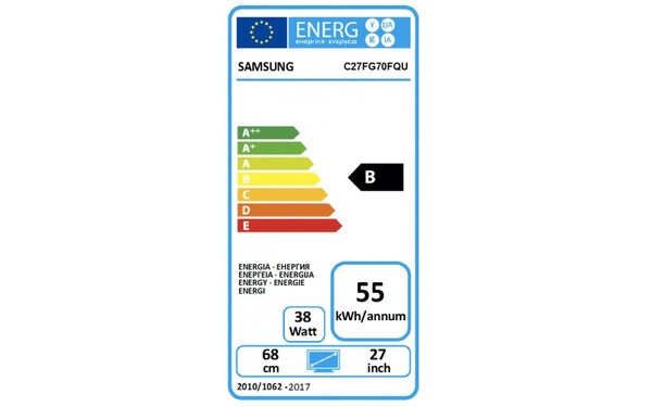 SAMSUNG C27FG70FQU - &Eacute;tiquette &eacute;nergie