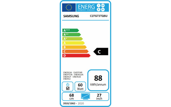 SAMSUNG C27G73TQSU - &Eacute;tiquette &eacute;nergie