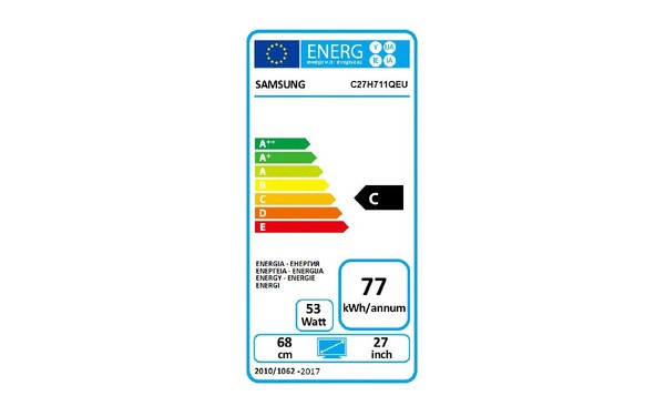 SAMSUNG C27H711QEU - &Eacute;tiquette &eacute;nergie