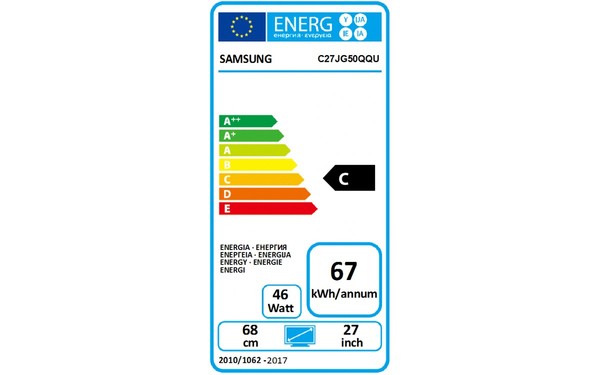 SAMSUNG C27JG50QQU - &Eacute;tiquette &eacute;nergie