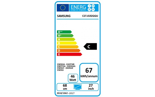 SAMSUNG C27JG52QQU - &Eacute;tiquette &eacute;nergie