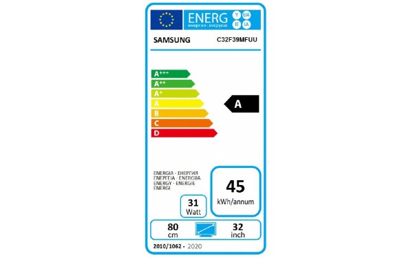 SAMSUNG C32F39MFU - &Eacute;tiquette &eacute;nergie