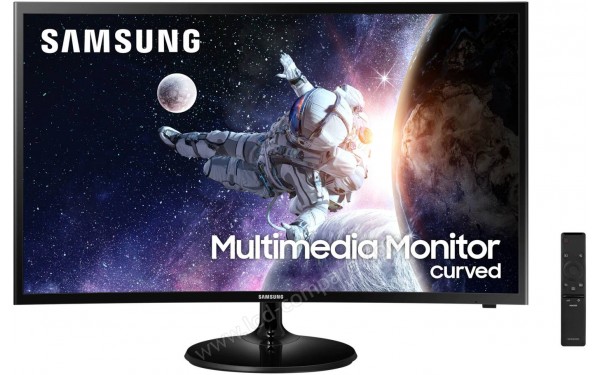 SAMSUNG C32F39NFU - Vue de face avec t&eacute;l&eacute;commande