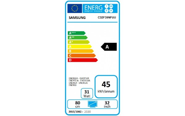 SAMSUNG C32F39NFU - &Eacute;tiquette &eacute;nergie
