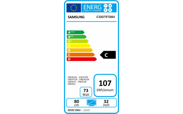 SAMSUNG C32G75TQSU - &Eacute;tiquette &eacute;nergie