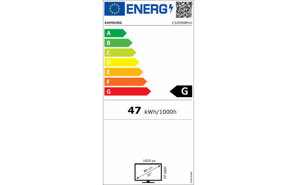 SAMSUNG C32R500FHU - &Eacute;tiquette &eacute;nergie v2