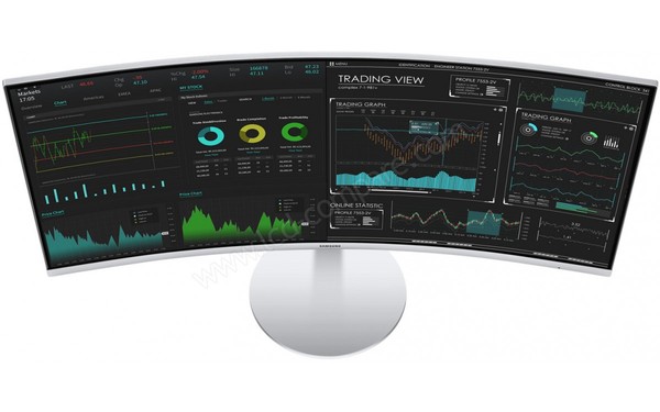 SAMSUNG C34J791WTR - Vue du dessus en perspective