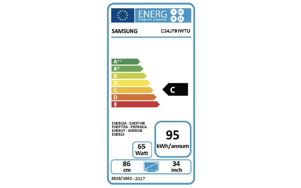 SAMSUNG C34J791WTU - &Eacute;tiquette &eacute;nergie