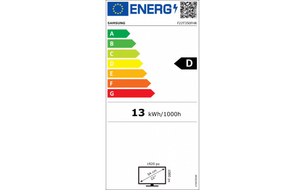 SAMSUNG F22T350FHR - &Eacute;tiquette &eacute;nergie v2