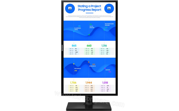 SAMSUNG F24T400FHR - Vue de face en mode portrait
